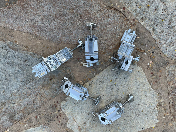 Four Pearl PCX100 Icon Rail Accessory Clamp + One PCX200 Icon Rotating Rail Clam