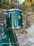 Yamaha Maple Custom 3pc Drum Set Kit Emerald Green