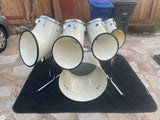 Vintage North Drums 6pc Drum Set kit - White Finish