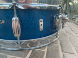 Vintage Rogers Holiday Blue Sparkle 14 x 5 Snare Drum - NEEDS WORK