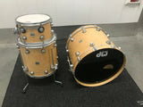 DW COLLECTORS VLT VLX MAPLE 3pc NATURAL FINISH DRUM SET KIT w / 23 x 18 BASS!!!