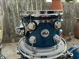 DW Collector's Series 8pc Shell Pack Drum Set kit Blue Glass FinishPly w/ GONG