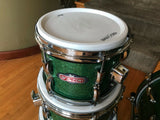 Pearl E pro Tru Trac 4pc Drum Set kit Green Glitter Pad Set w/ Electronic heads