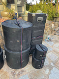 Humes and Berg Double Bass Drum Kit Cases 8,10,12,14,16,14,22,22 FAIR