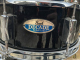 Pearl Decade Maple 5pc Drum Set kit 22.18,10.7,12.8,16.16,14,5.5 - Black
