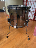 Tama Starclassic Mirage Acrylic 14x12 Floor Tom Drum - BLACK ICE - EXCELLENT