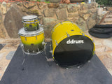 DDrums Dios Maple 5-Piece Yellow Black Fade maple Drum set kit 24x20,8.8.14x12