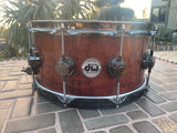 DW Collector's Natural Lacquer Over Redwood Stump 6.5x14 Snare Drum