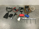 HUGE PERCUSSION COWBELL BLOCK tambourine TRIANGLE MOUNT LOT WITH ARMS