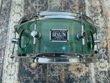 Spaun Acrylic 13 x 5.5 Snare Drum Coke Bottle Green Double Vented Snare