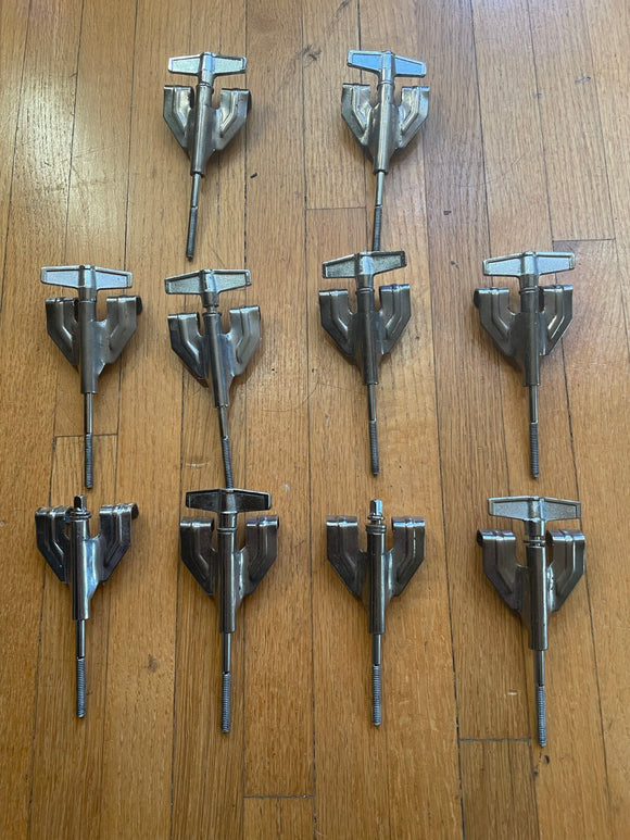 10x Pack Vintage Tama Superstar Imperialstar Bass Drum Tension Rods and Claws