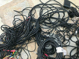 LARGE COLLECTION OF TRS MIC COLORED SNAKE MUSICAL INSUTRMENT / AUDIO CABLES