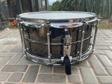 Pork Pie Percussion Little Squealer Big Black Brass Snare Drum - 6.5 x 14 inch