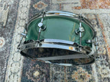 Spaun Acrylic 13 x 5.5 Snare Drum Coke Bottle Green Double Vented Snare