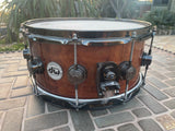 DW Collector's Natural Lacquer Over Redwood Stump 6.5x14 Snare Drum
