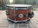 DW Collector's Natural Lacquer Over Redwood Stump 6.5x14 Snare Drum
