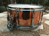 Rare Pearl JAPAN Copper 6.5 x 14 Free Floating Snare Drum