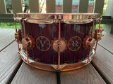 DW Collectors Series Neil Peart Rush RARE "Evolution" Time Machine Snare
