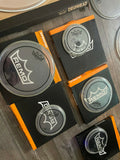 Pearl and Remo Drum Head lot used 6,6,6,8,8,10,10,12,12,14,14,14,,16,16,16,16,18