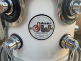 DW Design Series Drums 8pc Double Bass Drum Kit Maple Gloos White - EXCELLENT