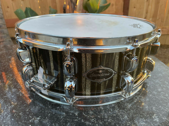 Tama Starclassic Bubinga 14x5.5 Black clouds and silver linings Snare Drum