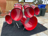 Vintage North Drums 6pc Drum Set kit - Red Finish