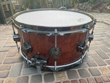 DW Collector's Natural Lacquer Over Redwood Stump 6.5x14 Snare Drum