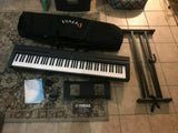 Yamaha P-71B 88-Key Digital Piano w/ Sustain Pedal,Power Supply w/case + stand