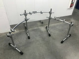 PDP 3 sided double or single bass Drum Rack Chrome with Multi Clamps