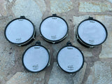 5 Roland pd-125 pd-105 5 PC V Drum Mesh Package BLACK - GOOD