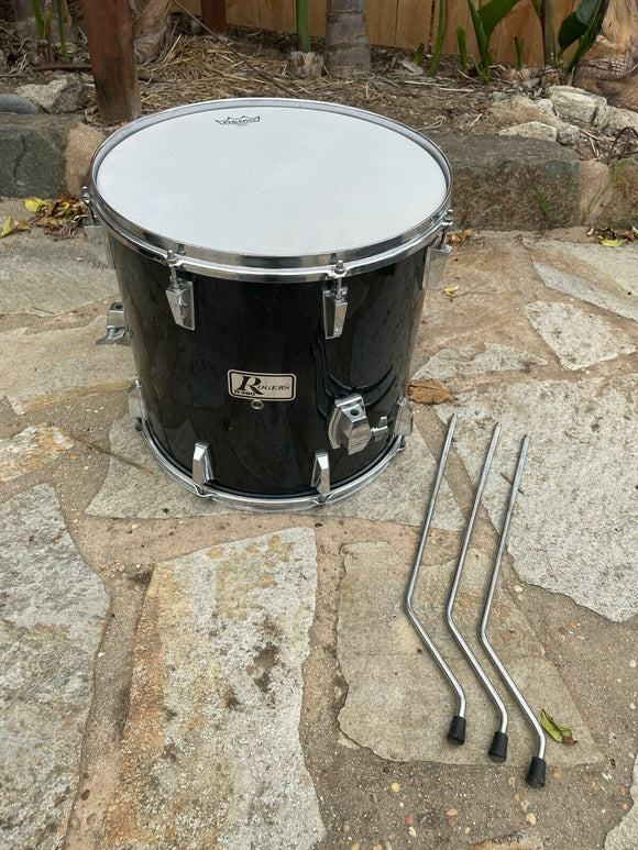 Rogers R 380 16 x 16 Floor Tom Black Wrap