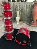 Pearl BLX Birch 6pc SEQUOIA RED LACQ Drum Set kit!!!