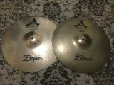 ZILDJIAN A Custom 14" hihat Drum Cymbals hi hat