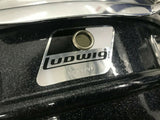 Ludwig LM404 Acrolite 5x14" Aluminum Snare Black Galaxy 1990s