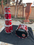 Vintage Tama Superstar Cherry Wine Drum Set Kit !! Looks great!!