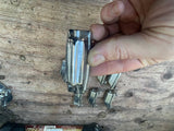 10 Rogers Beavertail Lugs for Bass Drum with Mounting Screws - Chrome