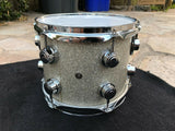 DW COLLECTORS 10 x 8 TOM DRUM IN Broken Glass!!! Gold badge