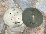 Vintage Zildjian 14" Quick beat Hihat Drum Cymbals hi hat