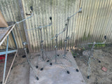 FIVE TAMA ROADPRO BOOM CYMBAL STANDS w/ 2 with Single Tom Arms