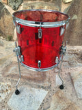 Pearl Crystal Beat Acrylic Floor Tom 14x13 Ruby Red