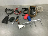 HUGE PERCUSSION COWBELL BLOCK tambourine TRIANGLE MOUNT LOT WITH ARMS