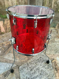 Pearl Crystal Beat Acrylic Floor Tom 16x15 Ruby Red