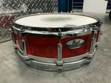 Pearl Crystal Beat 14 x 5 Ruby Red Snare Drum - Excellent