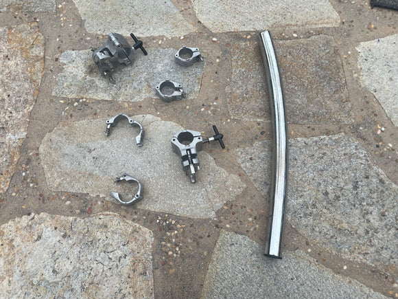 PDP by DW Chrome Plated Drum Rack - PARTS - MEMORY LOCK - CLAMPS - CURVED BAR