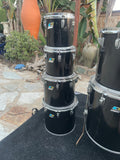Ludwig Black Cortex 70's 7pc Concert Tom Drum Kit Set