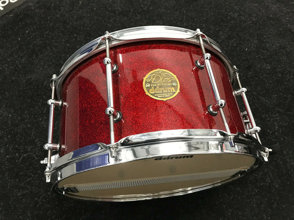 DDRUM DIOS 13 x 7 RED SPARKLE LACQ SNARE