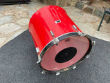 Vintage North Drum Red 22" Bass Drum - RED - Missing Spikes
