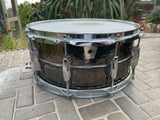 Ludwig LB417K 6.5x14inch Black Beauty Brass Snare Drum, Hammered Shell, Imperial