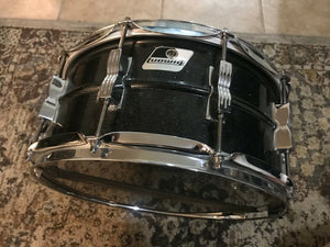 Ludwig Acrolite Black Galaxy Sparkle 14 x 6.5 !!! Harder to find size!!