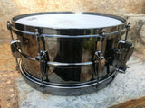 TAMA Metalworks Nickel-Plated Black Steel Snare Drum Black 6.5x14